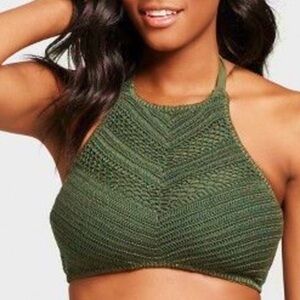 Xhilaration Green Halter Bikini top